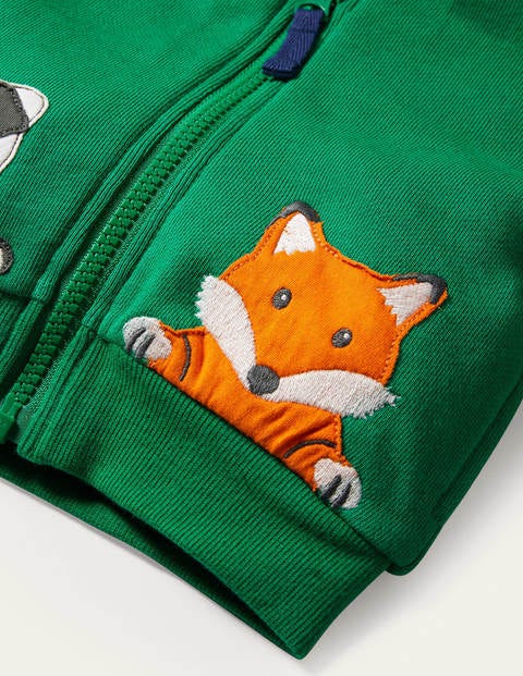 Shaggy-lined Hoodie - Highland Green Animals Shaggy-lined Hoodie - Highland Green Animals