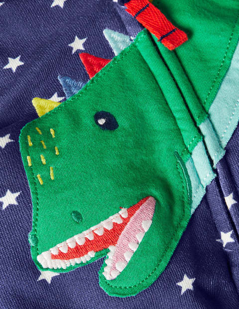 Shaggy-lined Hoodie - Starboard Blue Dino Shaggy-lined Hoodie - Starboard Blue Dino