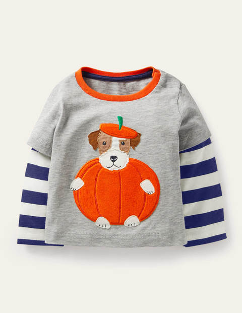 Sprout Pumpkin Layered T-shirt - Grey Marl Sprout Sprout Pumpkin Layered T-shirt - Grey Marl Sprout