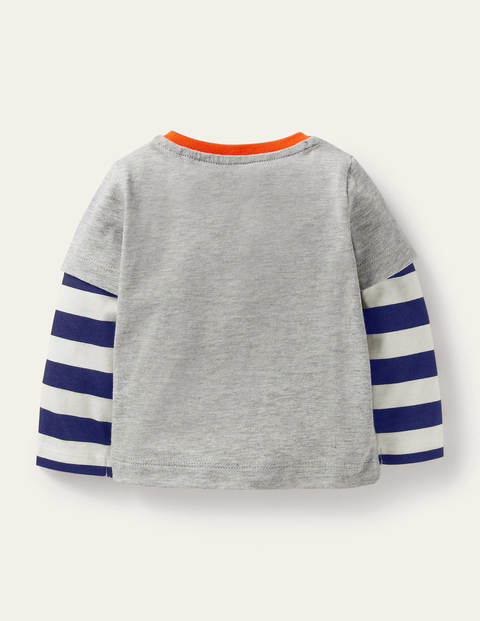 Sprout Pumpkin Layered T-shirt - Grey Marl Sprout
