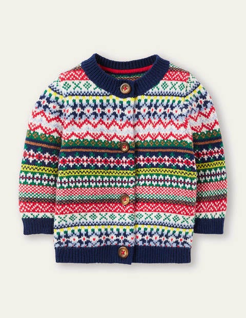 Fair Isle Cardigan - College Navy Fair Isle Cardigan - College Navy