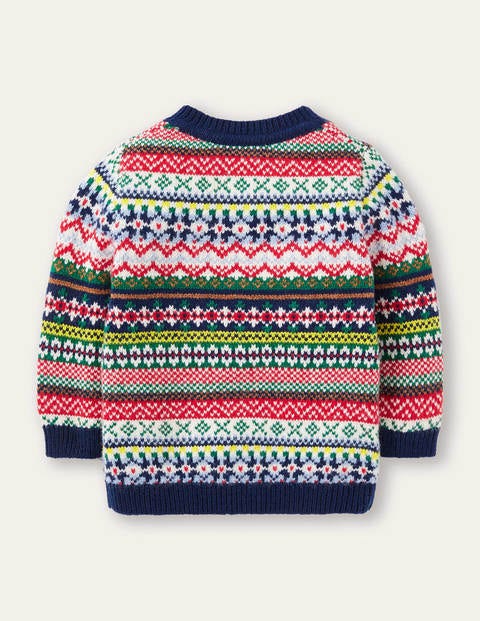 Fair Isle Cardigan - College Navy Fair Isle Cardigan - College Navy