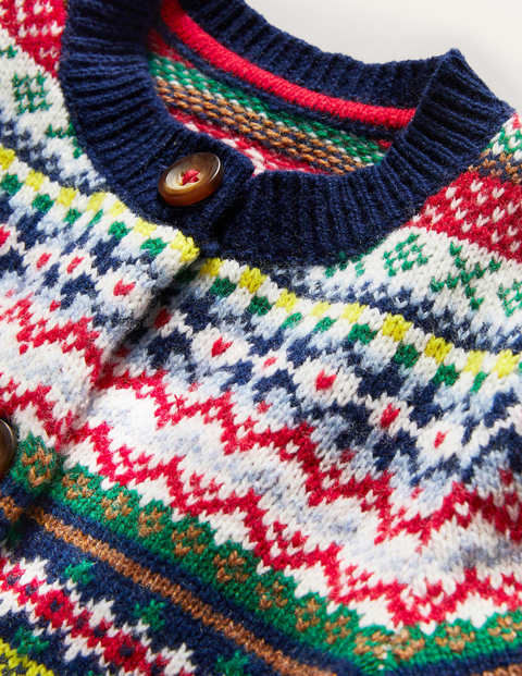 Fair Isle Cardigan - College Navy Fair Isle Cardigan - College Navy