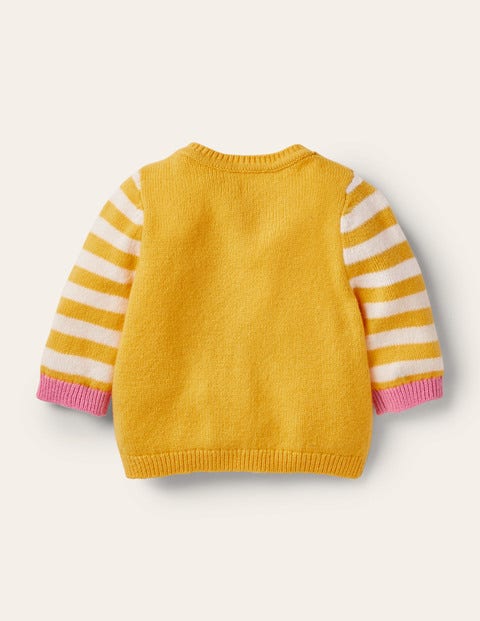 Cardigan mit Tiermotiv - Honiggelb, Eulen Cardigan mit Tiermotiv - Honiggelb, Eulen