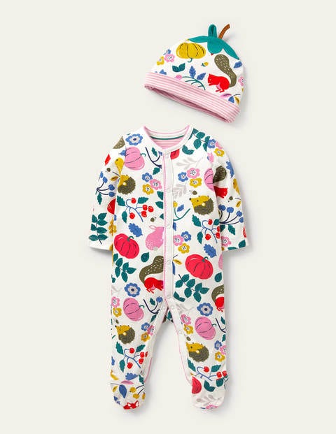 Forest Friends Sleepsuit - Ivory Forest Friends