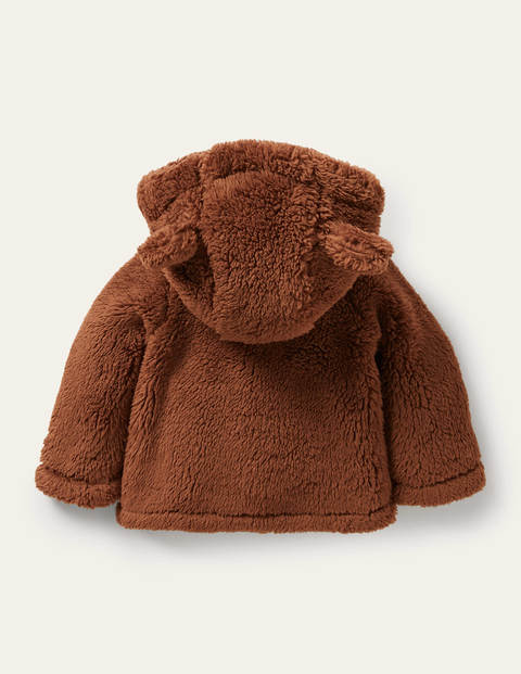 Borg Button-Up Jacket - Butterscotch Brown Bears Borg Button-Up Jacket - Butterscotch Brown Bears