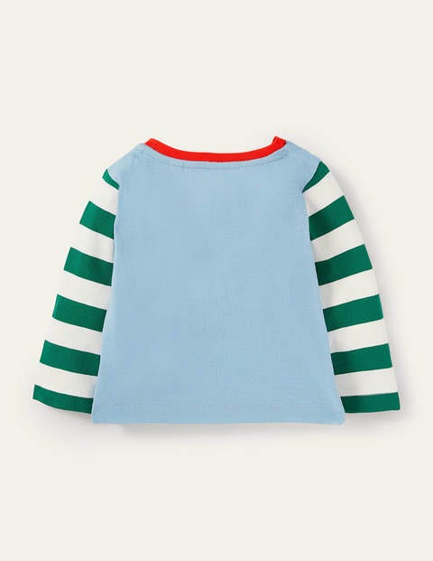 T-Shirt mit Weihnachtsschlittenmotiv - Surfbrett-Blau, Schlitten T-Shirt mit Weihnachtsschlittenmotiv - Surfbrett-Blau, Schlitten