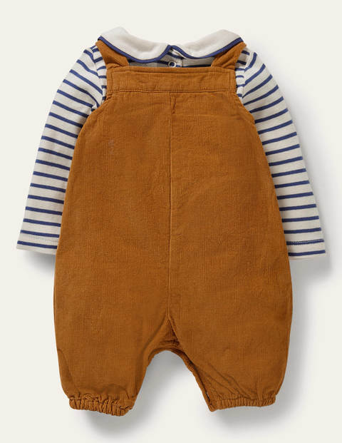 Appliqué Patch Dungaree Set - Butterscotch Brown Animals Appliqué Patch Dungaree Set - Butterscotch Brown Animals