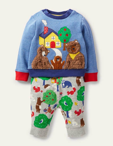 Cosy Sweatshirt & Bottoms Set - Grey Marl Bears Cosy Sweatshirt & Bottoms Set - Grey Marl Bears