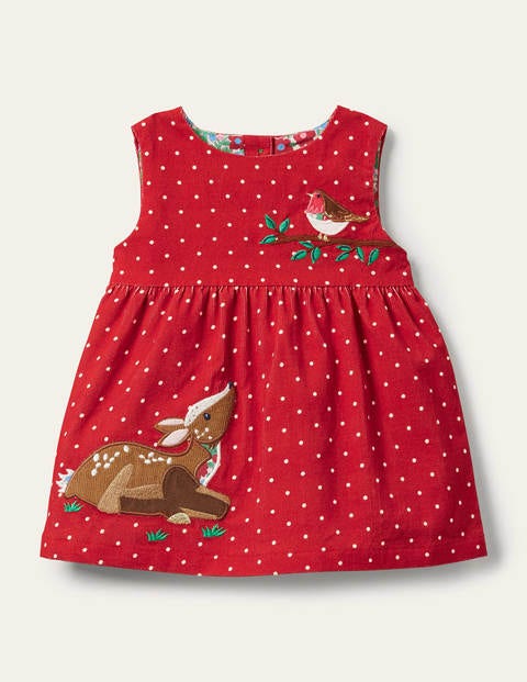 Cord Appliqué Pinnie - Rockabilly Red Deer Cord Appliqué Pinnie - Rockabilly Red Deer