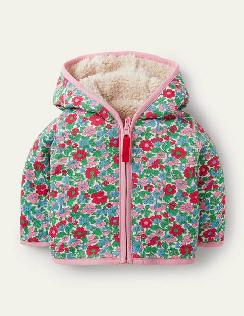 Wendbare Jacke mit Blumenmuster - Naturweiß, Vintage-Blumen Wendbare Jacke mit Blumenmuster - Naturweiß, Vintage-Blumen