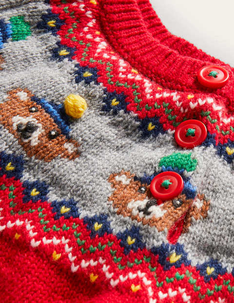 Fair Isle Sweater - Rockabilly Red Bears Fair Isle Sweater - Rockabilly Red Bears