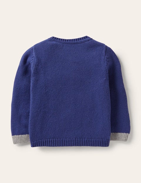 Weihnachts-Cardigan - Segelblau, Weihnachtsmann Weihnachts-Cardigan - Segelblau, Weihnachtsmann