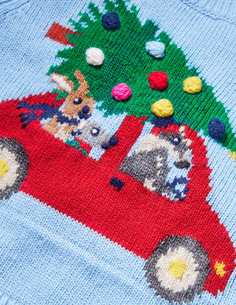 Weihnachtlicher Pullover - Surfbrett-Blau, Tiere Weihnachtlicher Pullover - Surfbrett-Blau, Tiere