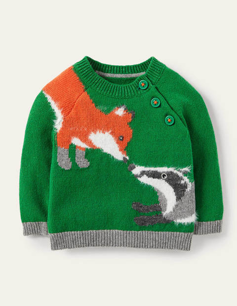 Fun Logo Jumper - Highland Green Animals Fun Logo Jumper - Highland Green Animals