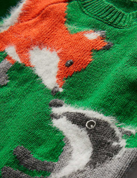 Fun Logo Jumper - Highland Green Animals Fun Logo Jumper - Highland Green Animals