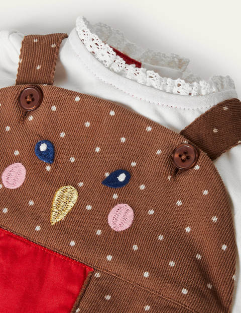 Novelty Overalls Play Set - Terrier Brown Robin Novelty Overalls Play Set - Terrier Brown Robin