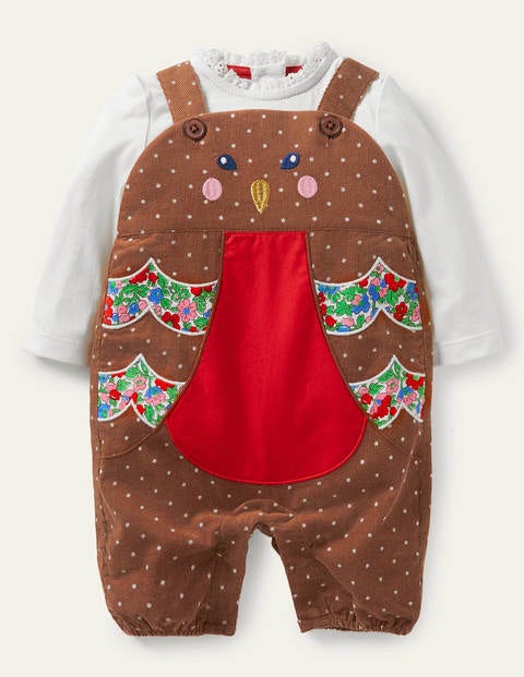 Novelty Overalls Play Set - Terrier Brown Robin Novelty Overalls Play Set - Terrier Brown Robin