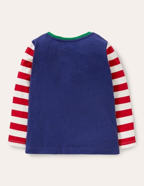 Festive Lift-The-Flap T-Shirt - Starboard Blue Train Festive Lift-The-Flap T-Shirt - Starboard Blue Train