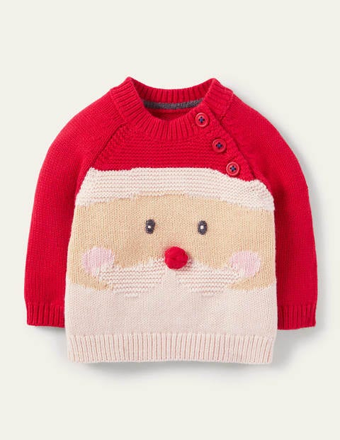 Fröhlicher weihnachtlicher Pullover - Peperonirot, Weihnachtsmann Fröhlicher weihnachtlicher Pullover - Peperonirot, Weihnachtsmann