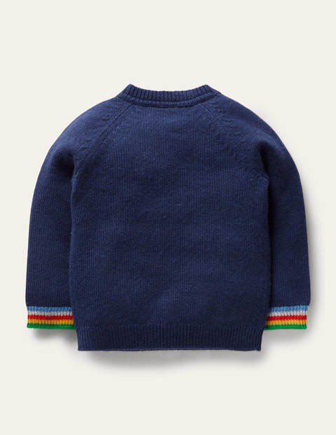 Cashmere Textured Sweater - College Blue