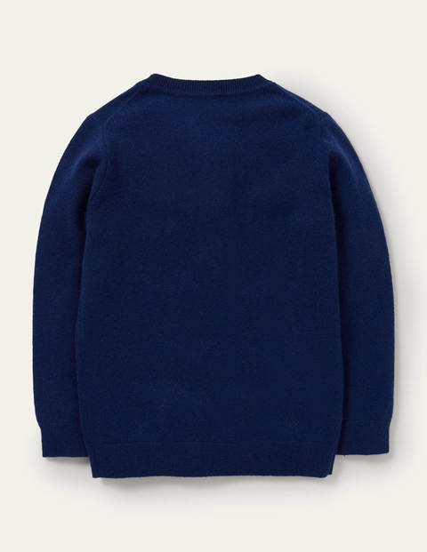 Cashmere Crew Jumper - College Navy Fox Cashmere Crew Jumper - College Navy Fox