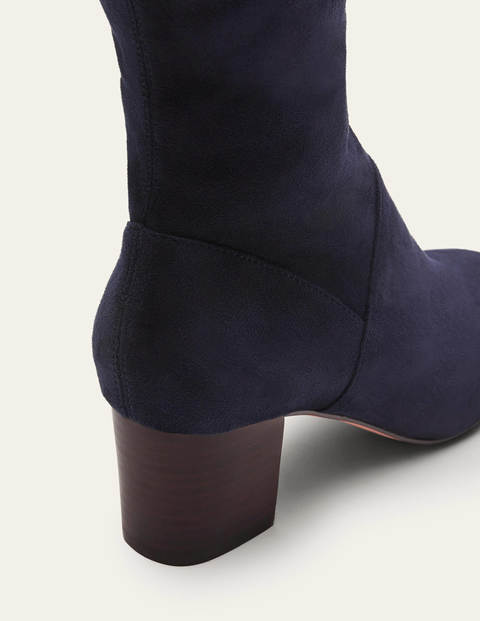 Stretchstiefel mit runder Zehenpartie - Navy Stretchstiefel mit runder Zehenpartie - Navy