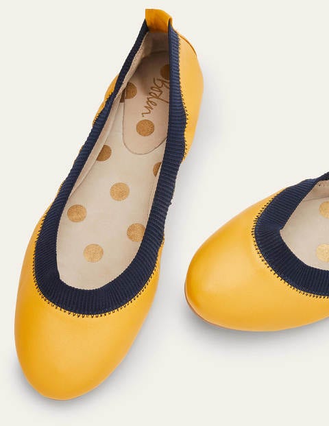 Hettie Flexible Ballerinas - Honiggold/Navy Hettie Flexible Ballerinas - Honiggold/Navy