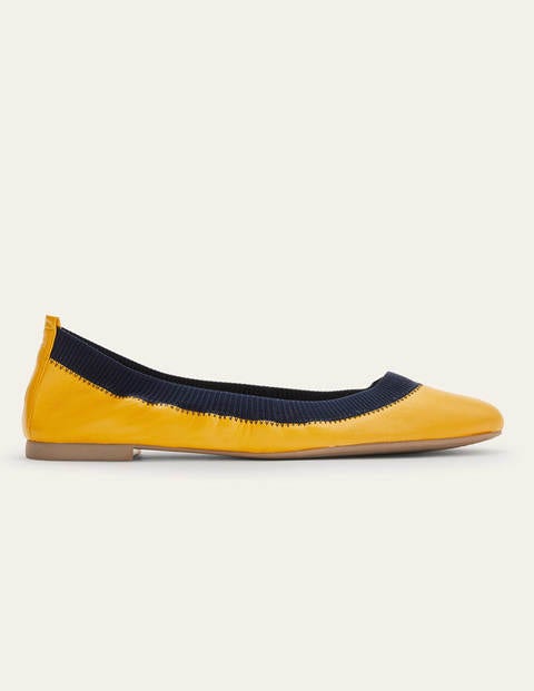 Hettie Flexible Ballerinas - Honiggold/Navy Hettie Flexible Ballerinas - Honiggold/Navy