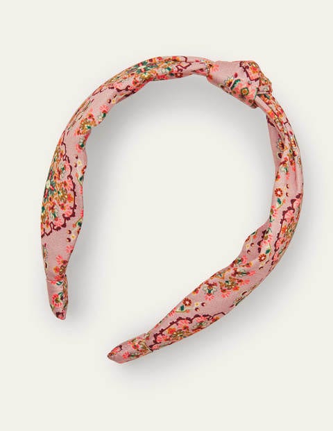 Haarband mit Knoten - Altrosa, Raffiniertes Gobelinmuster Haarband mit Knoten - Altrosa, Raffiniertes Gobelinmuster
