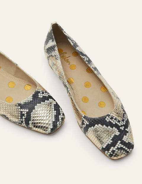 Olive Ballerinas - Pale Gold Snake Olive Ballerinas - Pale Gold Snake