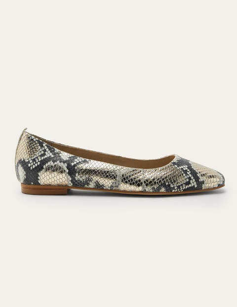 Olive Ballerinas - Pale Gold Snake Olive Ballerinas - Pale Gold Snake