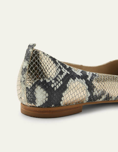 Olive Ballerinas - Pale Gold Snake Olive Ballerinas - Pale Gold Snake