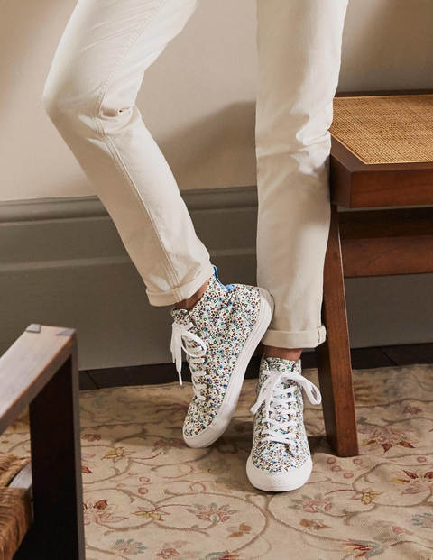 Philippa Trainers - Ivory, Floral Print Philippa Trainers - Ivory, Floral Print