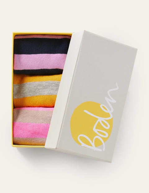 Three Pack Crew Socks - Stripe Three Pack Crew Socks - Stripe