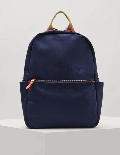 Olivia Canvas Backpack - Navy Olivia Canvas Backpack - Navy