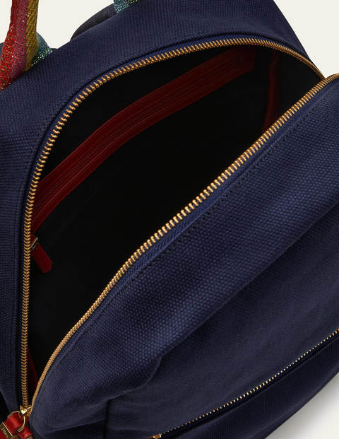 Olivia Canvas Backpack - Navy Olivia Canvas Backpack - Navy