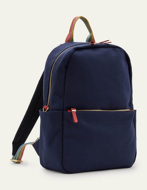 Olivia Canvas Backpack - Navy Olivia Canvas Backpack - Navy