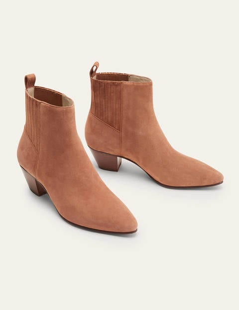 Western Ankle Boots - Tan