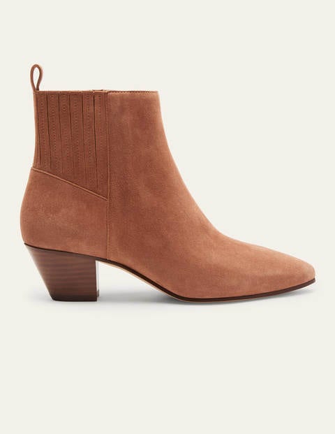 Western Ankle Boots - Tan