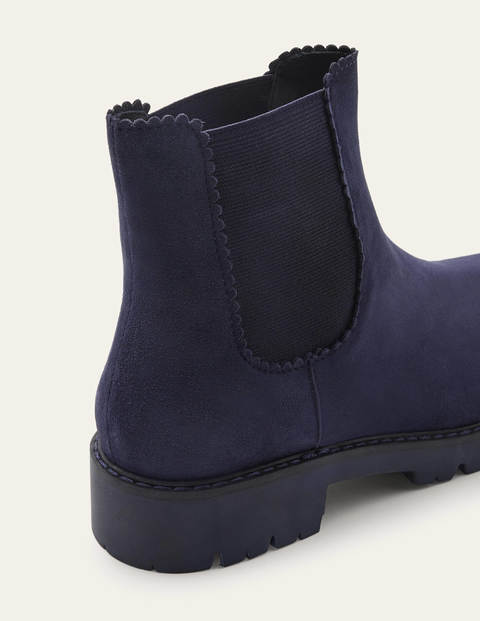 Chelsea-Boots mit Muscheldetail - Navy Chelsea-Boots mit Muscheldetail - Navy
