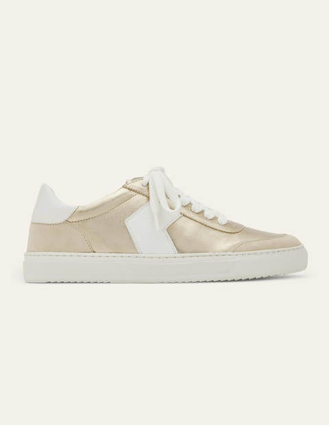 Helen Chevron Trainers - Metallic Gold Helen Chevron Trainers - Metallic Gold