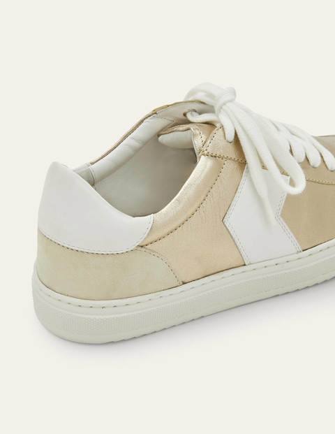 Helen Chevron Trainers - Metallic Gold Helen Chevron Trainers - Metallic Gold