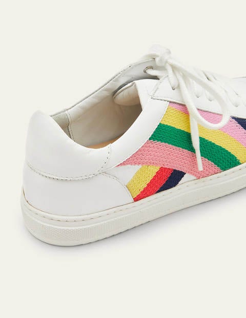 Helen Turnschuhe mit Zickzackmuster - Regenbogen, Gestickt Helen Turnschuhe mit Zickzackmuster - Regenbogen, Gestickt