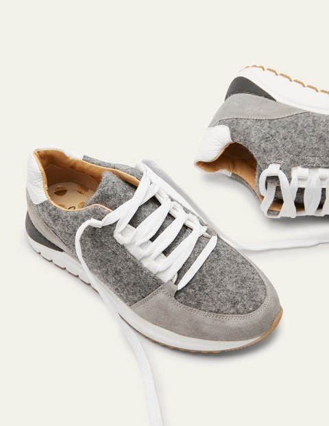 Classic Trainers - Grey Marl Melton/Grey Suede