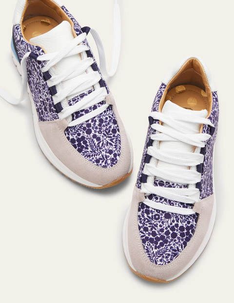Classic Trainers - Navy Print/Ivory