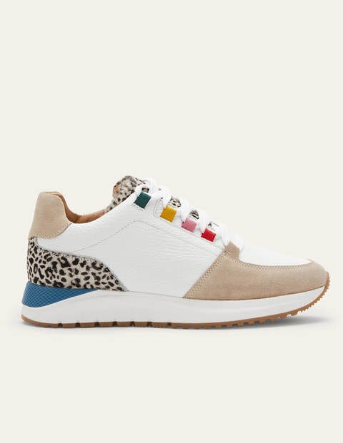Classic Sneakers - White/Blue/Leopard Classic Sneakers - White/Blue/Leopard