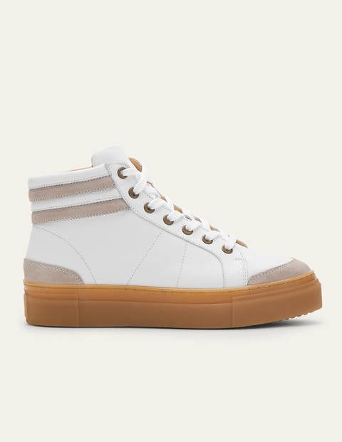 Amber High Top Sneakers - White Leather Amber High Top Sneakers - White Leather