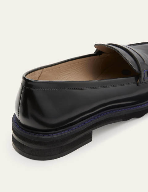 Pennyloafer mit breiter Sohle - Schwarz/Navy Pennyloafer mit breiter Sohle - Schwarz/Navy