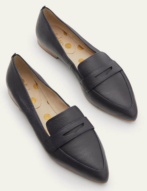Flexi Sole Penny Loafers - Navy Flexi Sole Penny Loafers - Navy